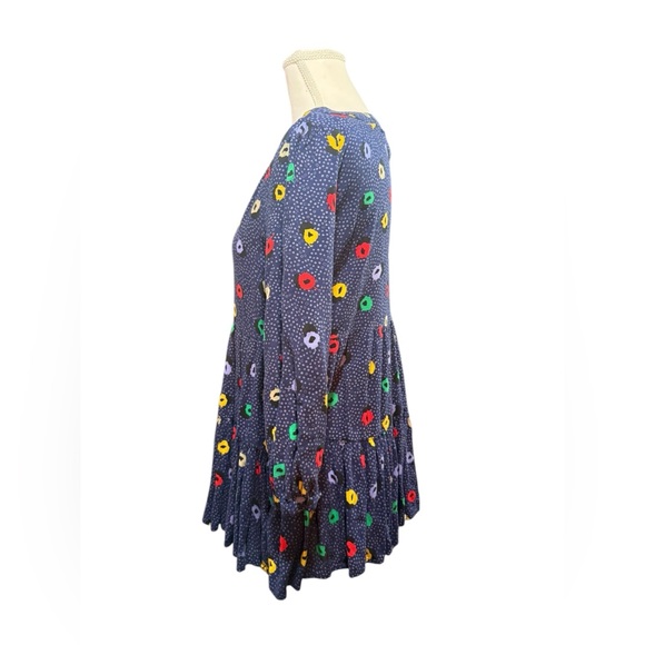 Maeve Anthropologie XS Lila Tiered Button Polka Dot Top Shirt Peasant Blouse - Picture 5 of 9